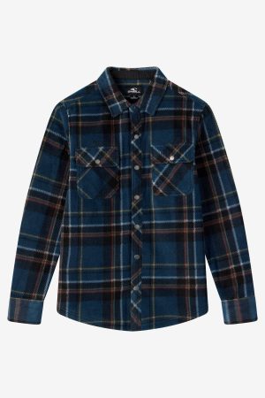 Boy's Glacier Plaid Superfleece Long Sleeve Shirt