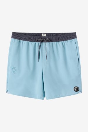 O'Riginals Solid Scallop Elastic Waist 16 Swim Trunks