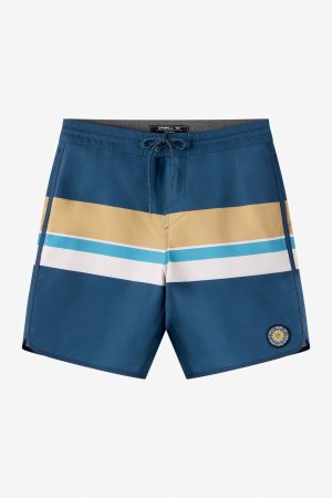 Boy's Cruzer Stripe Scallop 16 Boardshorts
