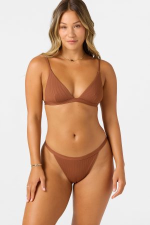 Saltwater Solids Rib Seaside Triangle Top